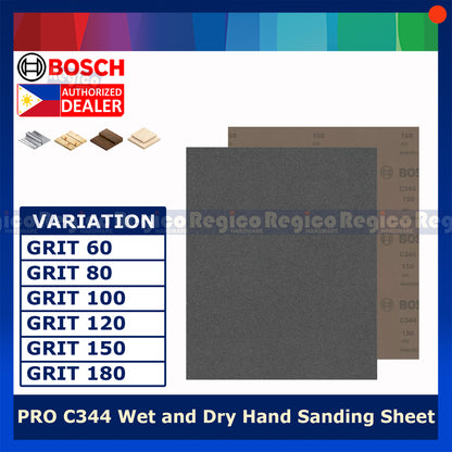 Bosch Hand Sanding Sheet Grit G60 G80 G100 G120 G150 G180 Bosch Accessories