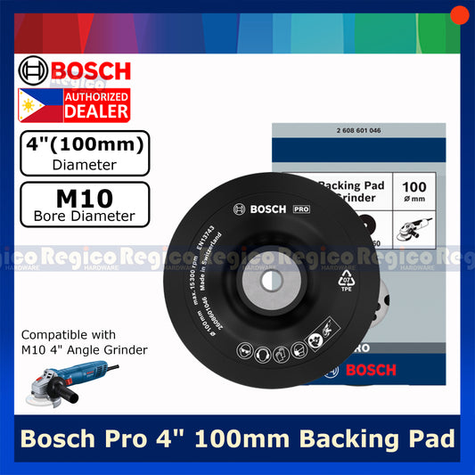 Bosch Pro 4" 100mm M10 Backing Pad for Angle Grinder Bosch Accessories