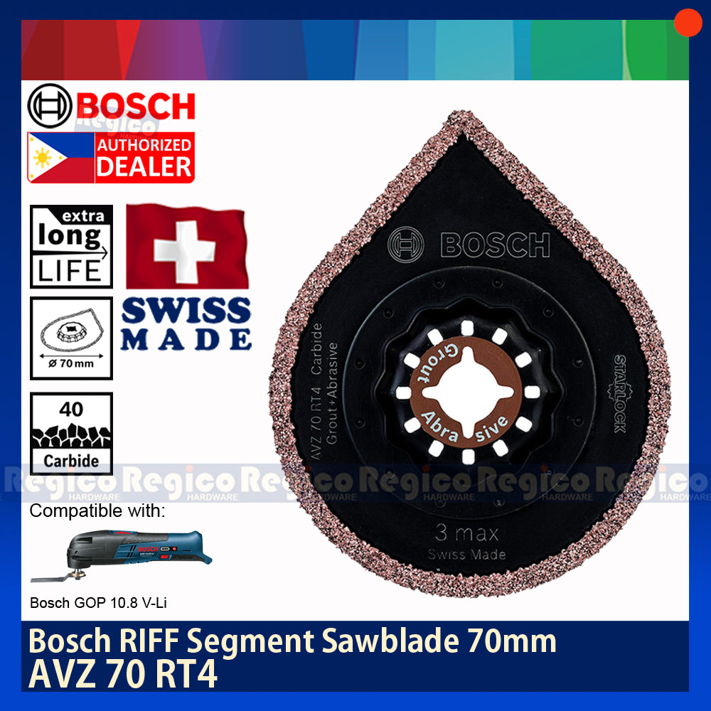 BOSCH RIFF Segment Sawblade 70mm AVZ 70 RT4 for Oscillating Multi Tool Multitool Bosch Accessories