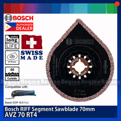 BOSCH RIFF Segment Sawblade 70mm AVZ 70 RT4 for Oscillating Multi Tool Multitool Bosch Accessories