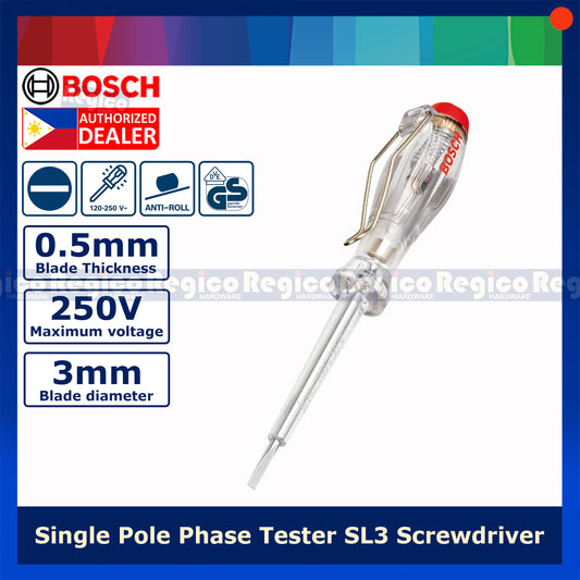 Bosch Single Pole Phase Tester SL3 Voltage Tester Screwdriver Bosch Accessories
