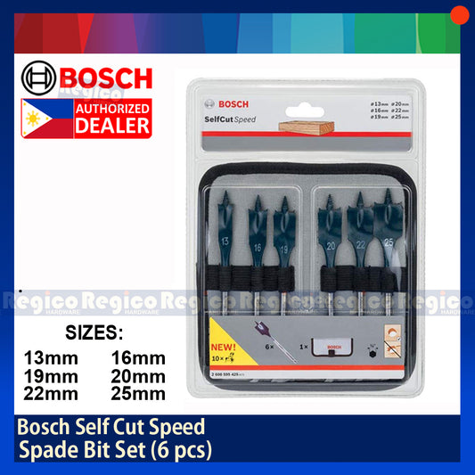 BOSCH SelfCut Speed Spade Bit  Set 6pcs 13mm 16mm19mm 20mm 22mm 25mm Bosch Accessories