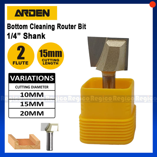 ARDEN 1/4 Shank Bottom Cleaning Router Bit for Plunge Router #0117