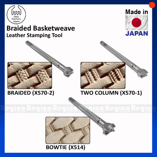 Oka Braided Basketweave Leather Engraving and Embossing Stamping Tool Leather Craft