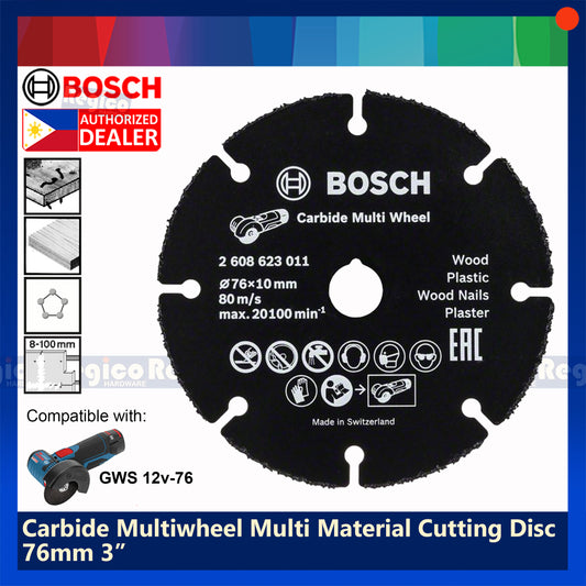 Bosch 3 inches 76mm Carbide Multiwheel Multi Material Cutting Disc for GWS 12v-76 Bosch Accessories
