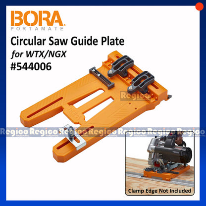 Bora NGX Circular Saw Plate for Clamp Edge Guide Rail and Rip-Cut Saw Sled Saw Guide 544006 (SAW PLATE ONLY)
