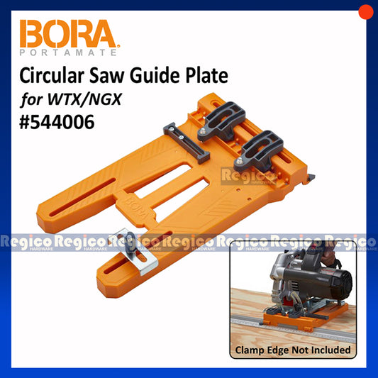 Bora NGX Circular Saw Plate for Clamp Edge Guide Rail and Rip-Cut Saw Sled Saw Guide 544006 (SAW PLATE ONLY)