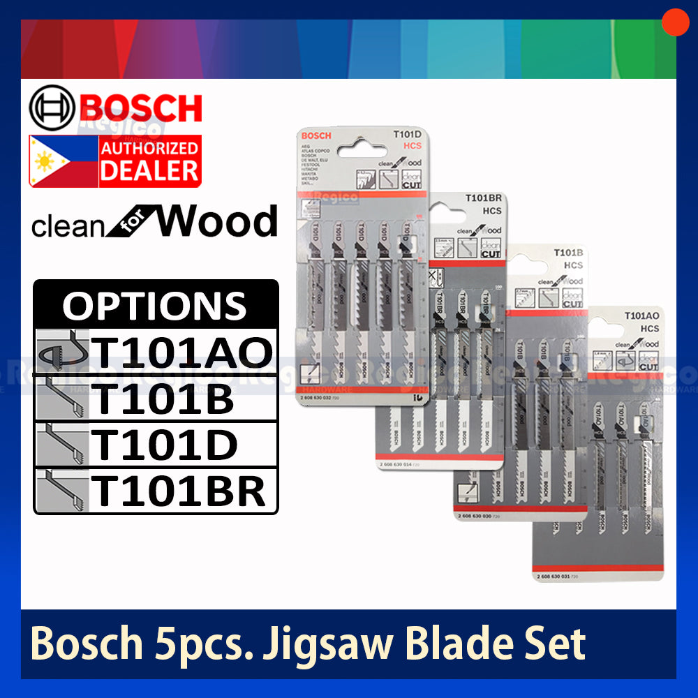 BOSCH Jigsaw Blade Set Clean for Wood 5pcs/set Bosch Accessories