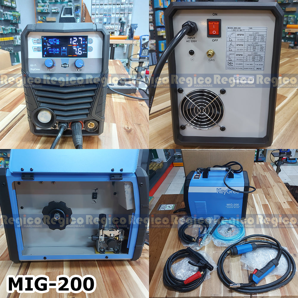 Keygree MIG Welding Machine One 1 Phase 220v x 60Hz MIG-140 MIG-160 MIG-200