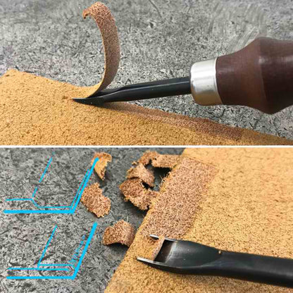 Oka 6mm to 8mm French Edge Beveler Skiving Edge for Leatherworking Leather Craft Tools