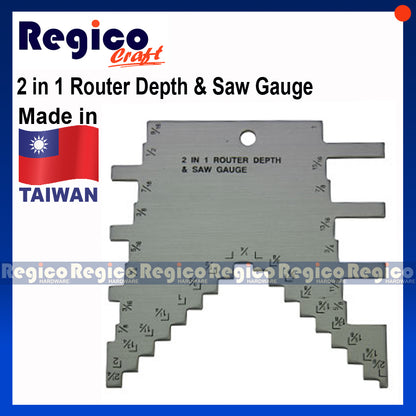 Regicocraft 2 in 1 Router Depth and Saw Gauge #00033