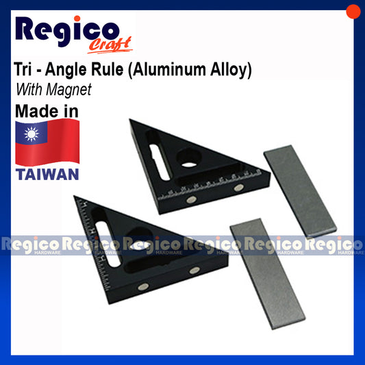 Regicocraft Aluminum Alloy Tri-Angle Rule with Magnet #00913