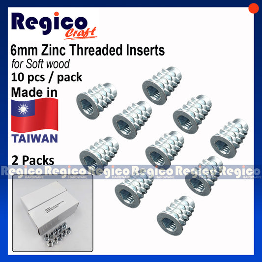 Regicocraft Zinc Metal Threaded Inserts #00937 #937-01