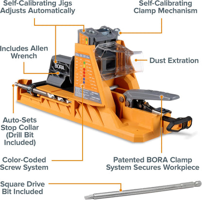 Bora Automatic Pocket Jig Kit Set A170201 for Woodworking