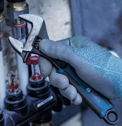 Bosch Adjustable Wrench High Carbon Steel Quick Adjustment Anti Slip Handle 6 8 10 12 inches Bosch Hand Tools