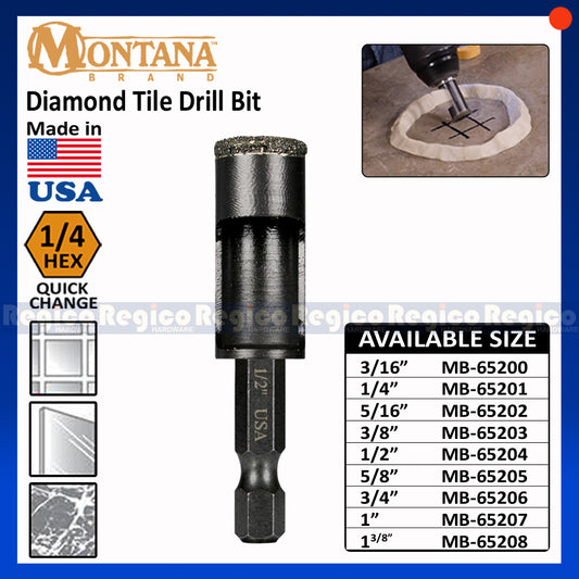 Montana Diamond Tile Marble Ceramic Glass Hole Saw Drill Bit