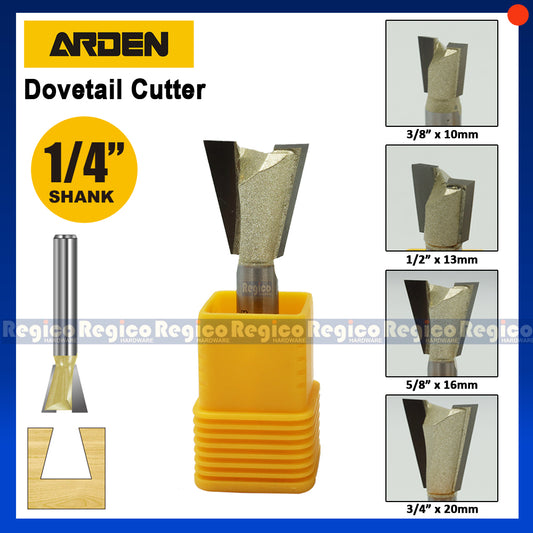 ARDEN 1/4  Shank Dovetail Cutter Router Bit #0306