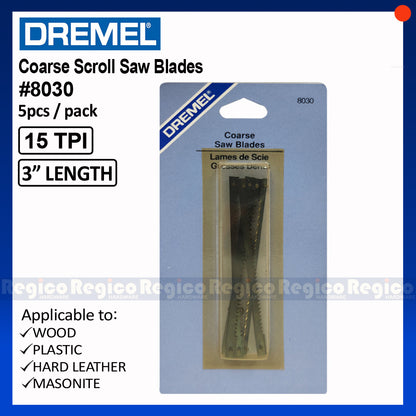 Dremel 5pcs. Coarse Scroll Saw Blades #8030 Dremel Accessories
