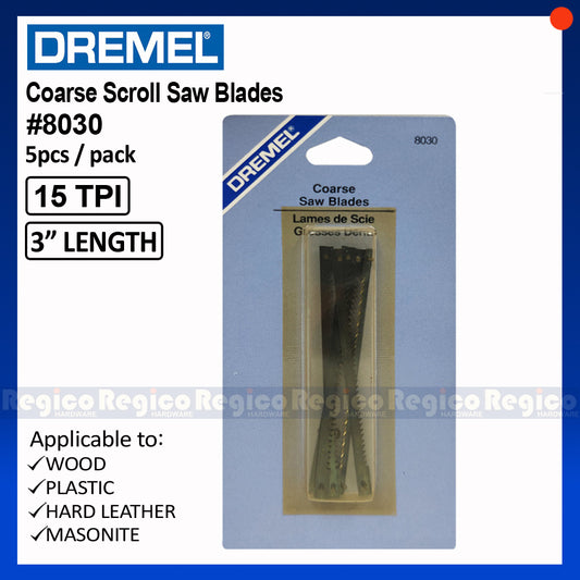 Dremel 5pcs. Coarse Scroll Saw Blades #8030 Dremel Accessories