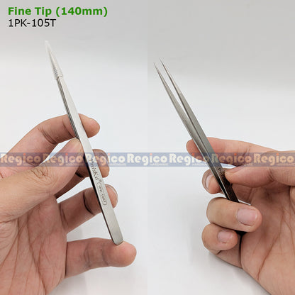 Pro'sKit Precision Tweezers | Fine Tip Straight Curved Tweezers | Electronics SMD Jewelry Tweezers | 1PK-102T 104T 105T