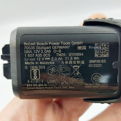 BOSCH GBA 12v 2 Ah Battery Original Genuine Bosch 12v Cordless Accessories