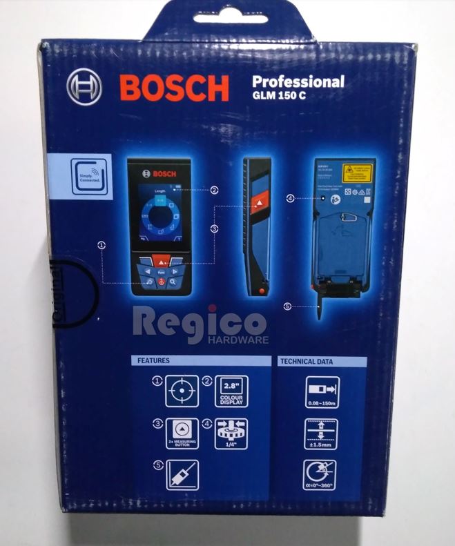 BOSCH GLM 150 C 150m Bluetooth Laser Range Finder Measuring Tool Bosch Measuring