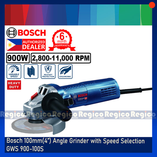BOSCH GWS 900-100S 100mm 4" 900w Angle Grinder with Back Switch Bosch Blue Line