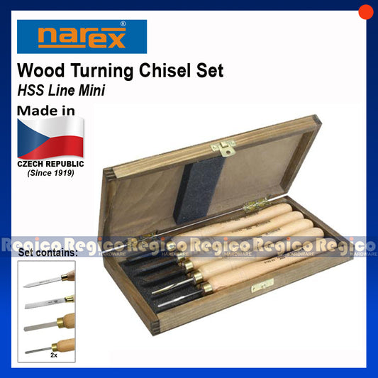 Narex Wood Turning Lathe Chisel Set HSS Line MINI (#859400)