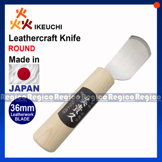 IKEUCHI 36mm ROUND Japanese Skiving Knife Leatherwork Leather Craft Tool