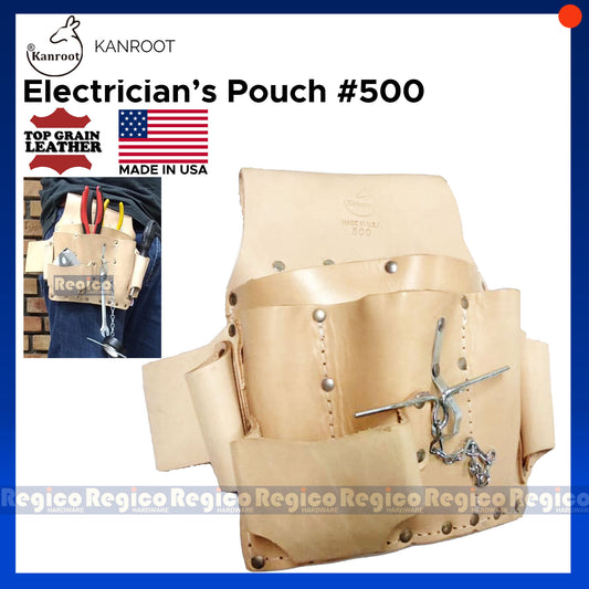 Kanroot Made in USA Top Grain Leather Electrician’s  Tool Pouch 500