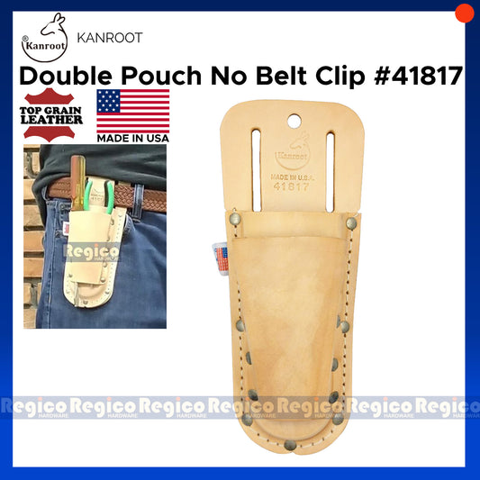Kanroot Made in USA Top Grain Leather Double Pocket Tool Pouch 41817
