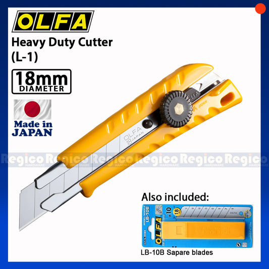 OLFA Cutter (L-1) with spare blades (LB-10B)