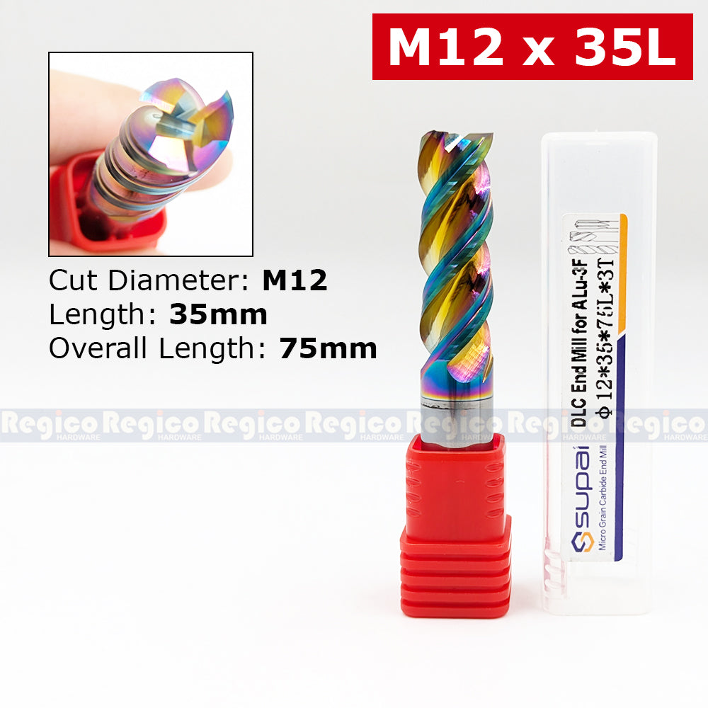 SUPAL DLC Coated End Mill for Aluminum | Carbide CNC Milling Cutter