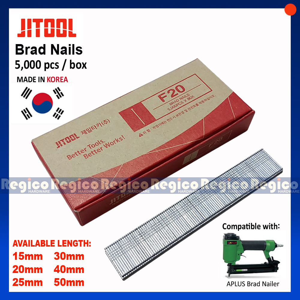 JITOOL Brad Nail Nailer Gauge 18 5000pcs/box