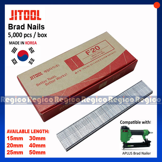 JITOOL Brad Nail Nailer Gauge 18 5000pcs/box