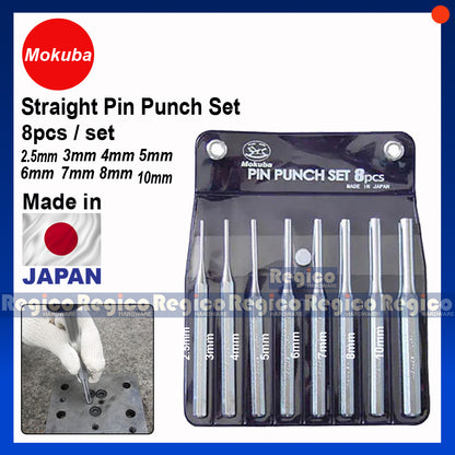 MOKUBA 150mm Japanese Straight Pin Punch Set