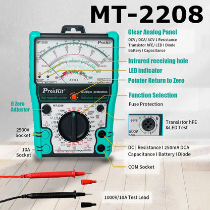 Proskit Analog Multi Meter Tester Multimeter Multitester Voltmeter Ammeter MT-2208 MT-2207