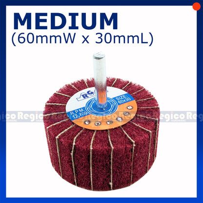 RGC Grit 60 Non-Woven Flap Wheel with Shank for Electric Cordless Hand Drill