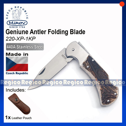 Mikov Genuine Antler Folding Pocket EDC Gardening Tool 220-XP-1KP