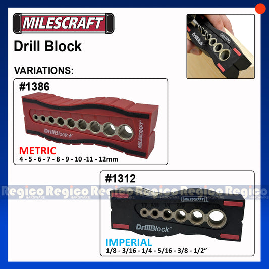 Milescraft Drill Block Woodworking Jig Accessory