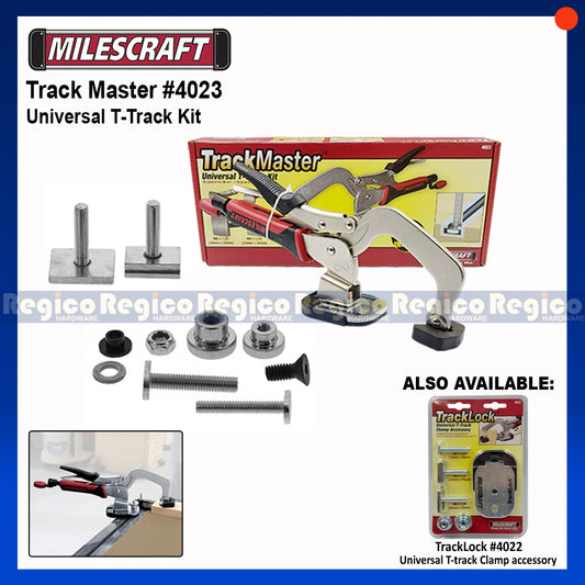 Milescraft Track Master Track Lock Kit Universal T-Track Kit #4023 #4022
