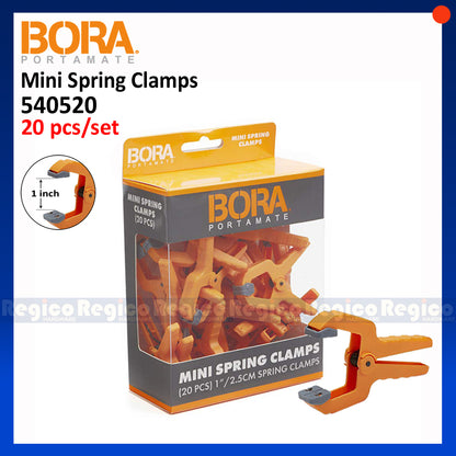 Bora 1" Mini Spring Clamp 20pcs Set 540520 Regico Hardware