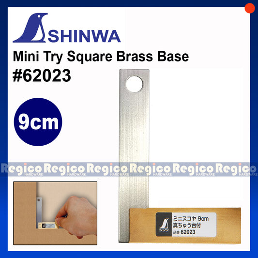Shinwa Mini Precision Square Tri Square with Brass Base Carpenter Square