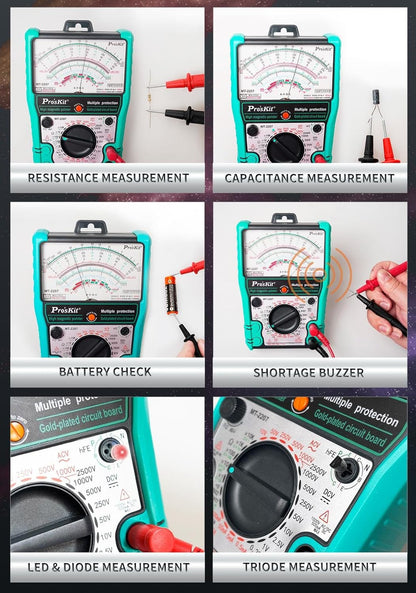 Proskit Analog Multi Meter Tester Multimeter Multitester Voltmeter Ammeter MT-2208 MT-2207