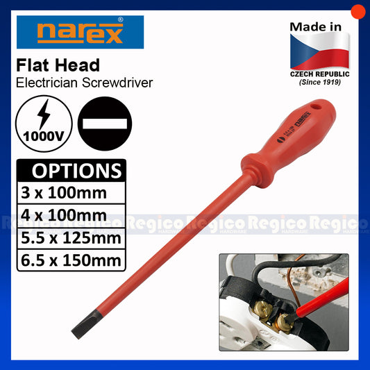Narex Electrician Flat Head Screwdriver #8034