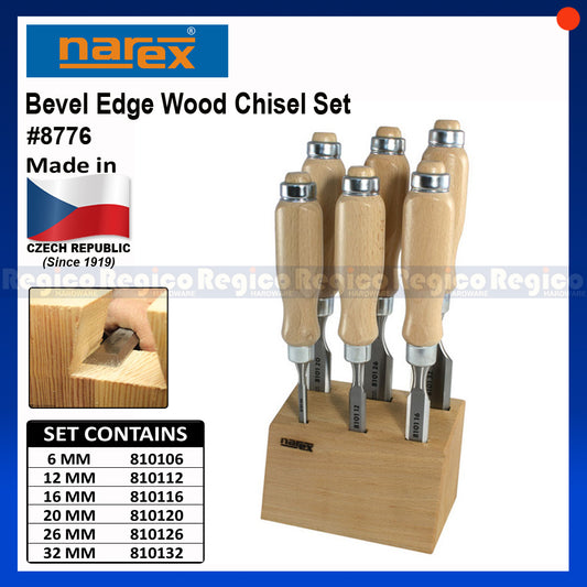 Narex Bevel Edge Wooden Wood Chisel Set Woodworking tools #877601 #853053