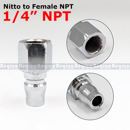 THB Nitto Type Adapter 1/4" | Male Female Hose Plug | Pneumatic Air Quick Coupler Fitting Adapter Reducer Fitting