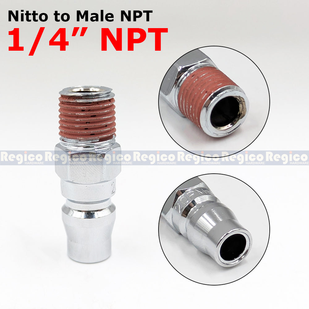 THB Nitto Type Adapter 1/4" | Male Female Hose Plug | Pneumatic Air Quick Coupler Fitting Adapter Reducer Fitting