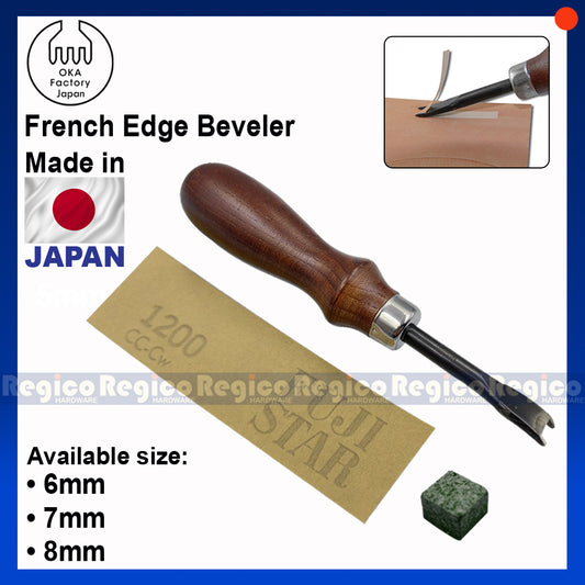 Oka 6mm to 8mm French Edge Beveler Skiving Edge for Leatherworking Leather Craft Tools