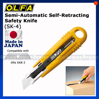 Olfa SK-4 Semi-Automatic Self-Retracting Safety Blade EDC Tool